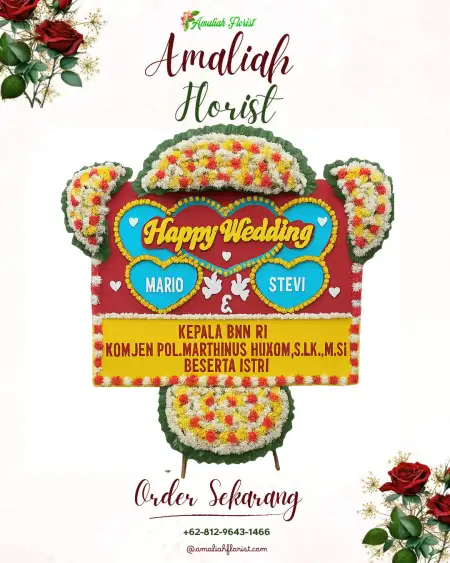 Papan Bunga Pernikahan Kendalpecabean